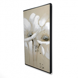 White abstract wild flowers