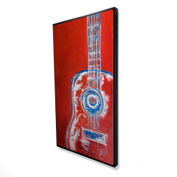 Guitare rouge abstraite et moderne
