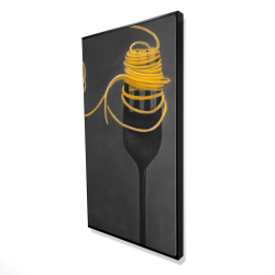 Spaghetti pasta around a fork