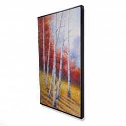 Paysage d'automne avec bouleaux