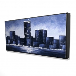 Dark blue cityscape