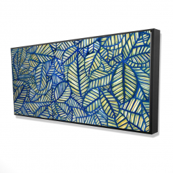Blue leaf patterns