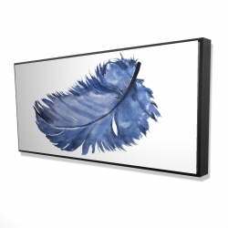 Watercolor blue feather