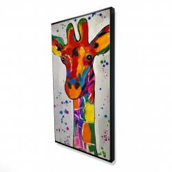 Girafe abstraite et colorée avec éclats de peinture