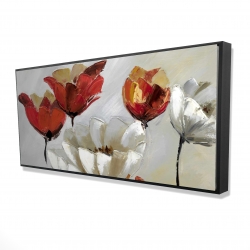 Abstract red and white flowers