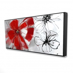 Fleurs rouges et grises