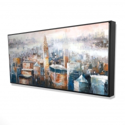 Paysage urbain de new-york avec l'immeuble chrysler