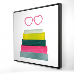 Heart shape glasses with books