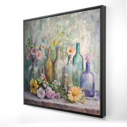 Flowers and bottles