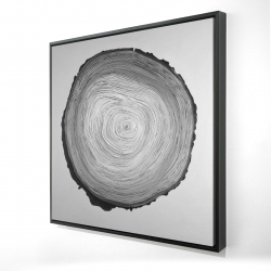 Grayscale round wood log