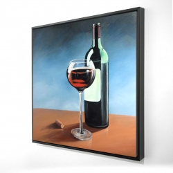 Bottle of bourgogne with whine glass