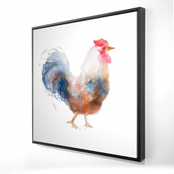Coq à l'aquarelle