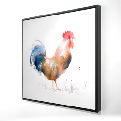 Coq style aquarelle