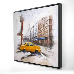 Taxi in the street sketch