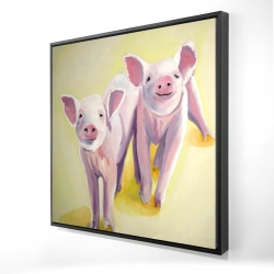 Deux cochons souriant
