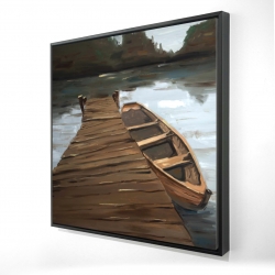 Lake, dock and boat