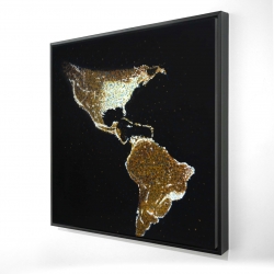 American continent at night