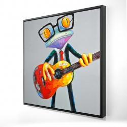 Drôle de grenouille à la guitare