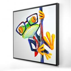 Funny frog with glasses