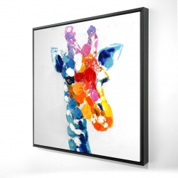 Girafe abstraite tacheté de couleurs