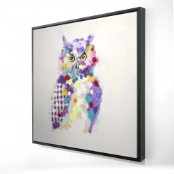Textured abstract owl