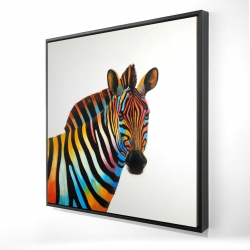 Colorful profile view of a zebra