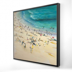 Foule à la plage l'été
