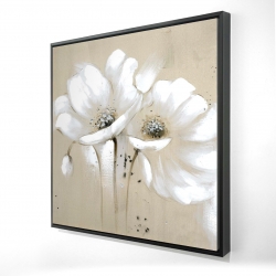 White abstract wild flowers