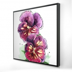 Two blossoming orchid with wavy petals