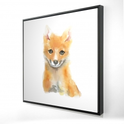 Watercolor baby fox