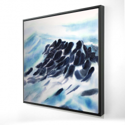Vagues de la mer avec des éclats de peinture