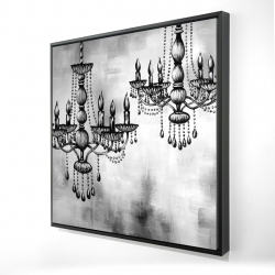 Two crystal chandeliers