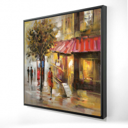 Abstract street with passers