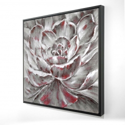 Fleur rouge et grise