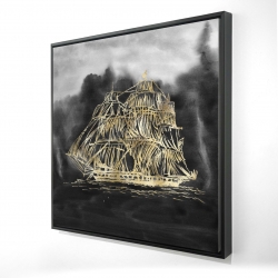 Illustration of a  old sailing ship