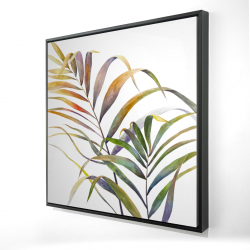 Feuilles de palmiers tropicaux à l'aquarelle