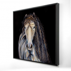 Abstract horse with curly mane