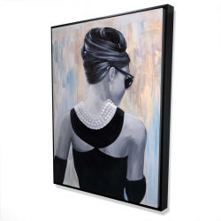 Audrey hepburn de style abstrait vue de dos
