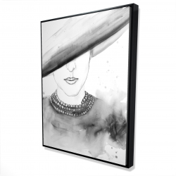 Femme mystérieuse à chapeau