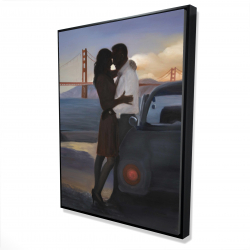 A loving couple in san francisco