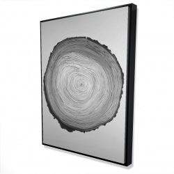 Grayscale round wood log