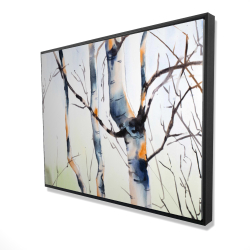Three small birch trees