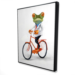 Drole de grenouille à vélo