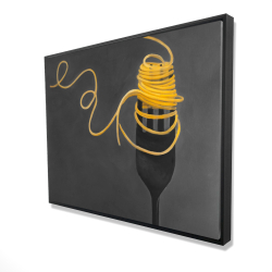 Spaghetti pasta around a fork