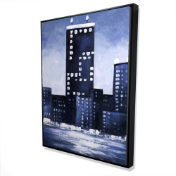 Dark blue cityscape