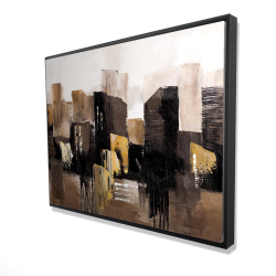 Paysage urbain abstrait en tons terreux