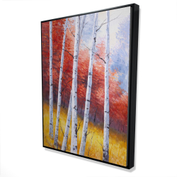 Paysage d'automne avec bouleaux