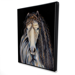 Abstract horse with curly mane