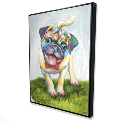 Colorful smiling pug