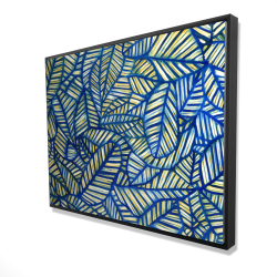 Blue leaf patterns